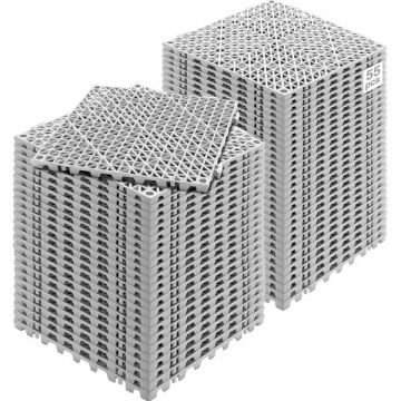 Płytki drenażowe modułowe podłogowe, 55 szt., 30x30 cm, szare PCV