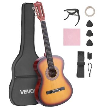 Klasyczna gitara drewniana 960 mm z akcesoriami dla początkujących