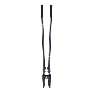 Manual post hole digging tool, carbon steel handle, 57.5 inches