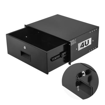 4U mounted lockable drawer for server cabinet enclosure