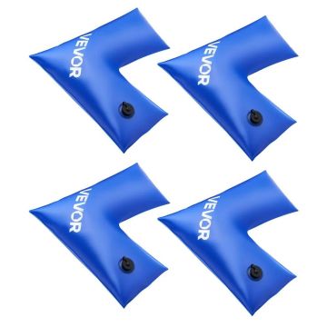 Worki na wodę z PVC do basenu narożnego, 4 szt., 570x565 mm, zimowe