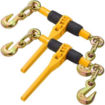 Chain binder with ratchet wrench, 6.4-7.9 mm, 2 pcs.