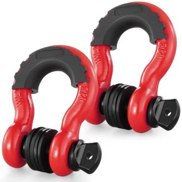 2 szt. zacisków typu D-ring 19 mm z trzpieniem gwintowanym 22,2 mm, wytrzymałość na zerwanie 28,5 t