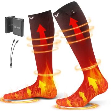Rechargeable electric heated socks, 4 levels, 5000 mah battery, unisex, for outdoor activities