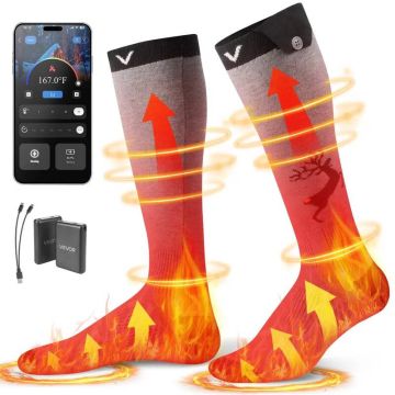 Electric heated socks, 6000 mah, 4 levels, for men and women