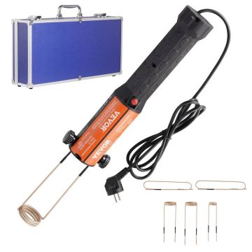 Przenośny grzejnik indukcyjny magnetyczny 1000W z diodami LED i zestawem 10 cewek