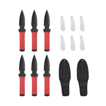 Throwing knife set 6 pcs., 226 mm, stainless steel, black nylon case