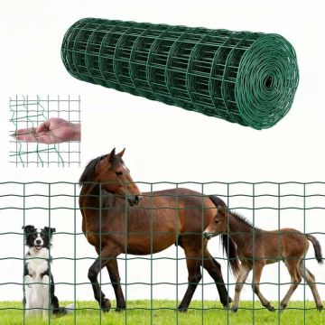 Ogrodzenie gospodarcze, 1x20 m, drut stalowy ocynkowany 2,1 mm, kolor zielony, do wybiegów dla zwierząt