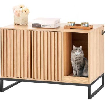 Cat litter box enclosure with hidden furniture, 80x51x56 cm