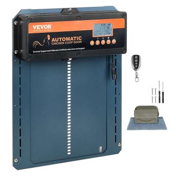 Automatic aluminum chicken coop door with remote control and LCD display