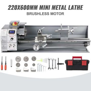 Mini metal lathe 750 W variable speed 50-3000 rpm
