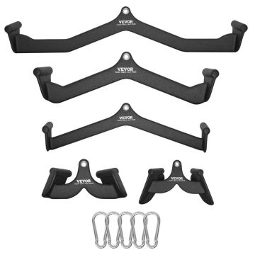 LAT pull-up bars 5 pcs., rubber-coated handles, T and V-shaped, for fitness