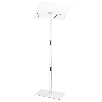 Podest akrylowy pod laptopa, 1100 mm, regulowany kąt