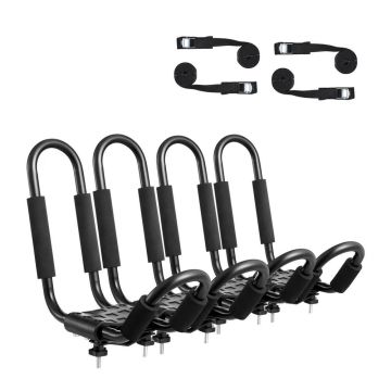 Roof rack for kayaks and water sports, J-bars, 2 pairs