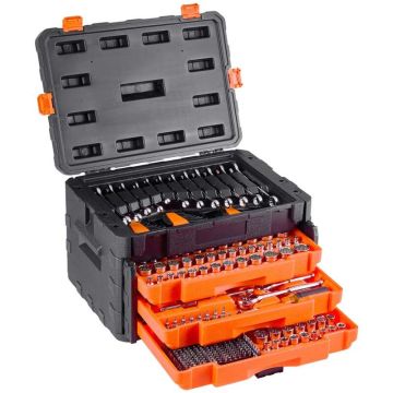 Mechanics tool set 450 pcs., metric and SAE, case with drawer