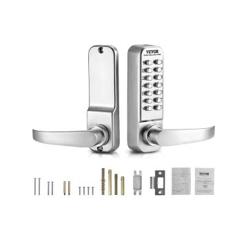 Mechanical keyless entry door lock, stainless steel, waterproof