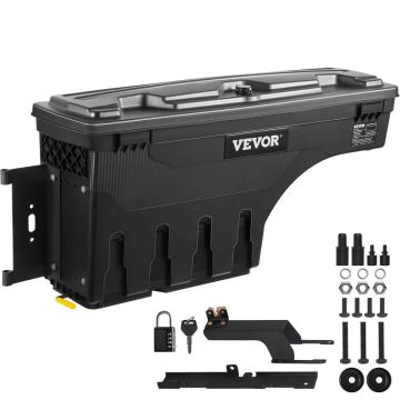 Truck body lockable ABS storage box, 25 L, ford F-150 2015–2021, driver's side