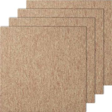 Reusable square carpet tiles 20x20", dark brown, padded (16 pcs.)