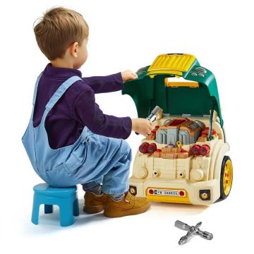 Children's toy engine with sounds and lights, 60 parts, green