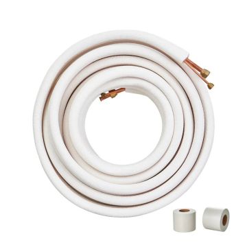 Mini split line kit, 6.4-12.7 mm copper pipes, triple insulation, for HVAC systems