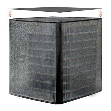 Double-layer black polyester air conditioner cover 914x914x1010 mm