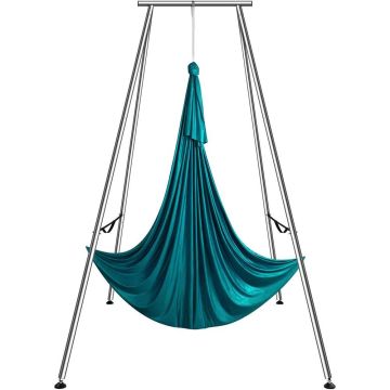 Professional Green Yoga Swing Stand with 6.6 Yards Hammock, 551kg Load Capacity