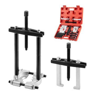 Bearing puller set, 14 pieces, 5 t capacity, gear and jaw (50-70 mm)