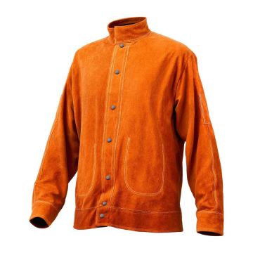 Fire and water resistant oxhide welding jacket XL