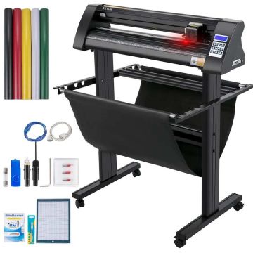 Vinyl cutter 870 mm with LED display and stand, semi-automatic