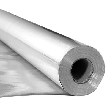 Podwójnie odblaskowa rolka izolacyjna, bariera termiczna z folii aluminiowej, 0,15 mm, 38,1 m x 1,22 m