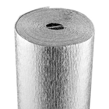 Dwuwarstwowa folia aluminiowa w rolce z pianki termoizolacyjnej, 3,2 mm, 48 cali x 25 stóp.