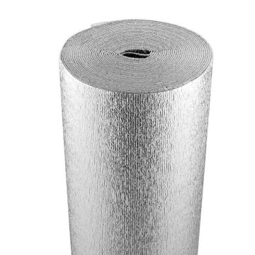 Podwójnie odblaskowa pianka izolacyjna w rolce, 3,2 mm, 48 cali x 50 stóp, panel z folii aluminiowej do okien i dachów kamperów