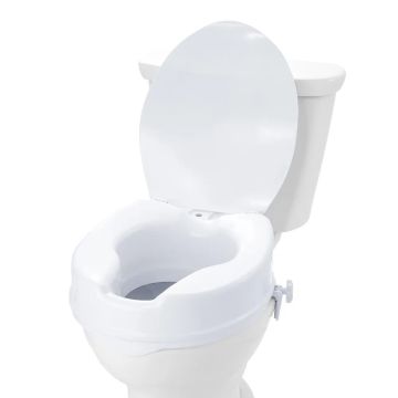 Raised toilet seat 10 cm, universal lifting mechanism, for the disabled