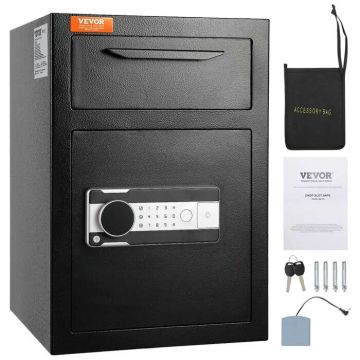 2.5 cubic feet electronic safe with deposit slot, 2 emergency keys