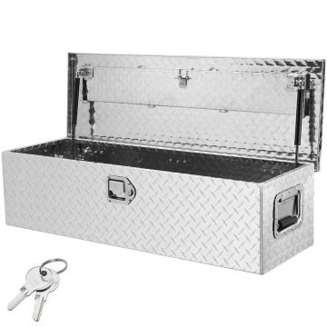 Aluminum tool box for truck body, 99x33x25 cm, silver
