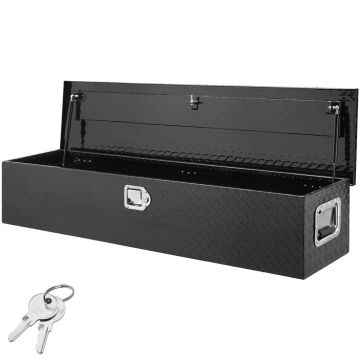 Sturdy aluminum tool box for pickup truck, 121.9x38.1x38.1 cm