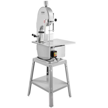 Electric meat saw, 1800 W, stainless steel, 7 cm cutting thickness, 5 blades