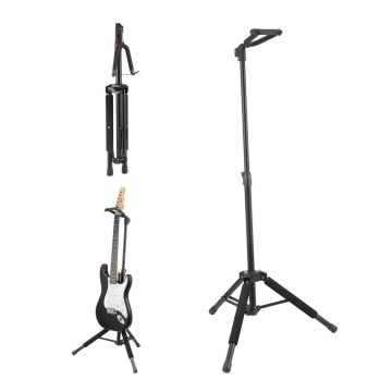 Tripod guitar stand, foldable, adjustable height 90-120 cm