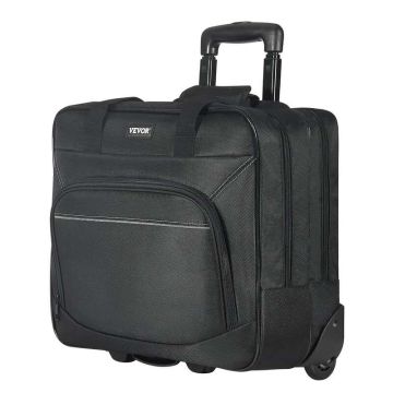 Torba na laptopa z kółkami, 15,6", czarna