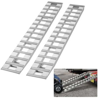 Aluminum loading ramps, 2 pcs., 2400x380 mm, 6000 lb load capacity