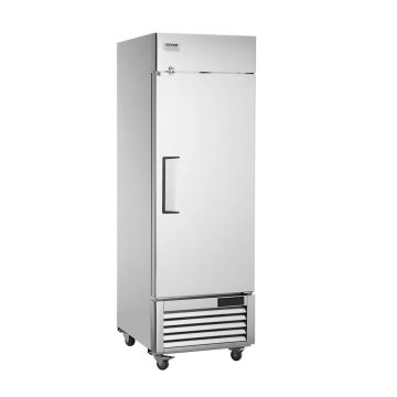Commercial 20.12 cu. ft. upright stainless steel freezer, auto defrost, 3 shelves, casters
