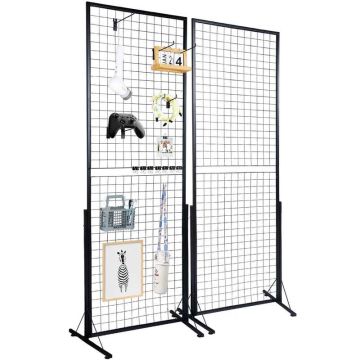 Wieża ścienna kratowa 61x170,7 cm, stojak dwustronny druciany, 2 szt.