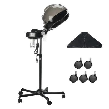 Professional ionic hair steamer with hood, 30 cm, adjustable height, 2 modes, for salon and home