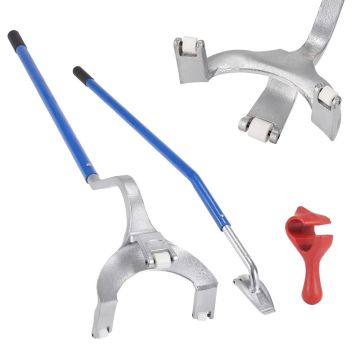 Tire removal tool set, 571–622 mm, steel, orange, 3 pcs.