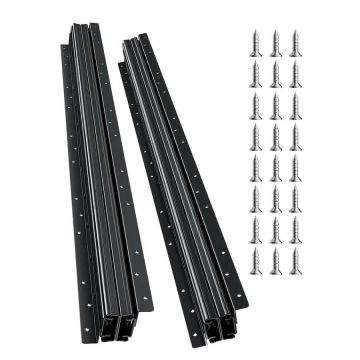 32 inch Under Staircase Drawer Slides, Black, Heavy Duty