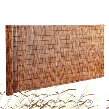 Naturalny brązowy płot trzcinowy 5,5 x 16,4 stóp do ogrodu