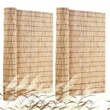 Natural Reed Fence, 4 x 16.4 ft, 2 pcs, Balcony and Garden Partition