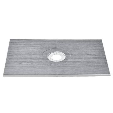 Shower platform set 1524x965 mm with 160 mm drain hole, EPS, waterproof