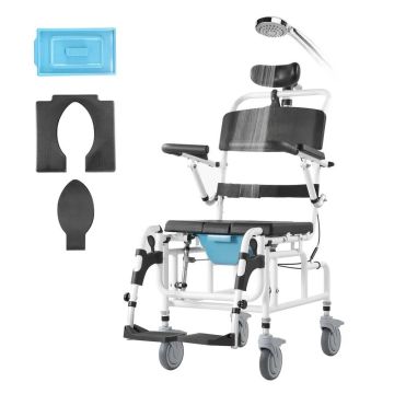 Shower trolley for the disabled, 44.5 cm, aluminum