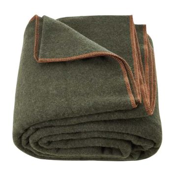 Wool camping blanket, 1.62x2.23 m, green